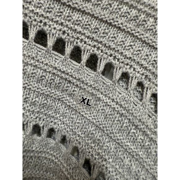 RSQ Gray open knit lightweight pullover sweater size Xlarge - Picture 3 of 4